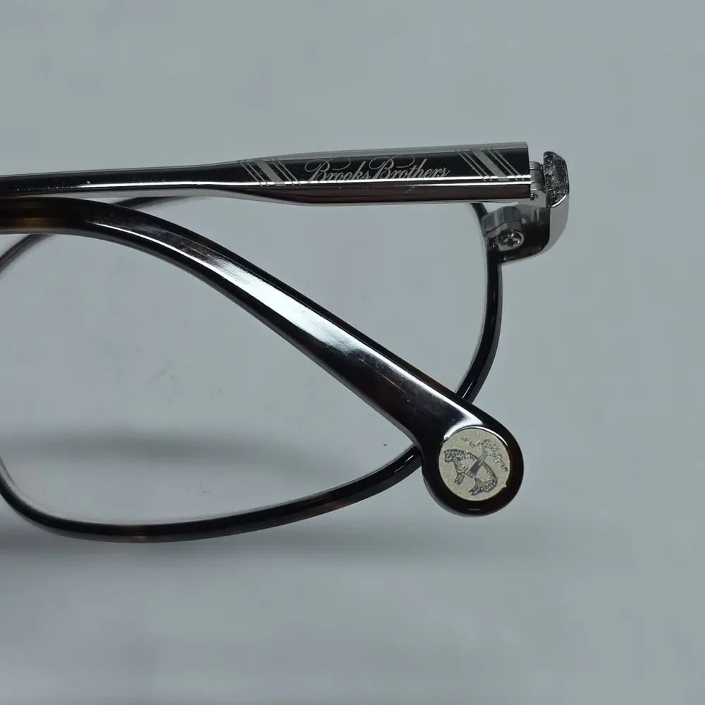 BROOKS BROTHERS HAVANA EYEGLASS FRAMES BB 1049 1658 54-17-140 TORTOISE SILVER